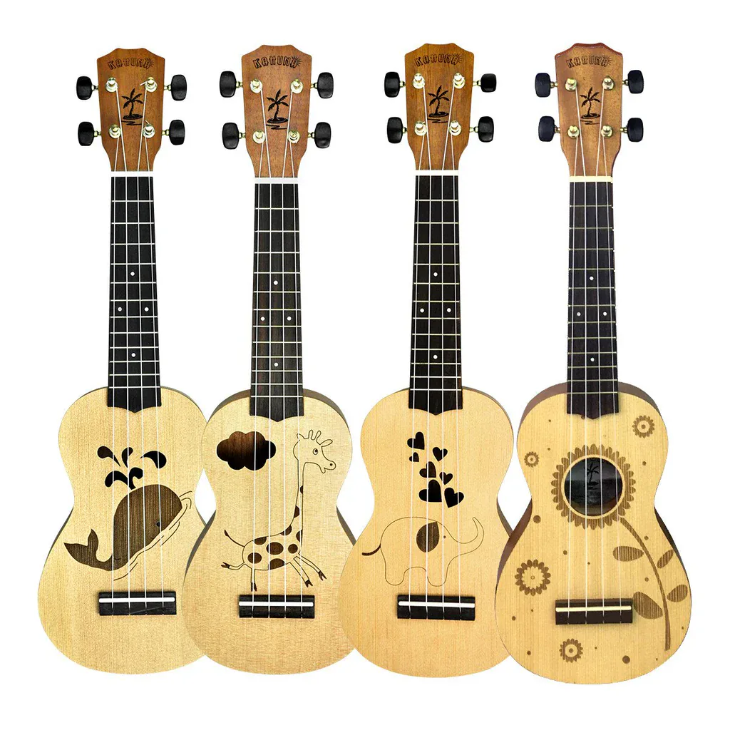 Kahuna Laser-Etched Mahogany Ukes