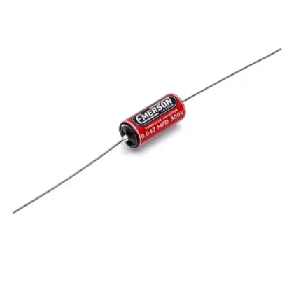 0.047uf Emerson Paper in Oil Tone Capacitor (Red & Cream)
