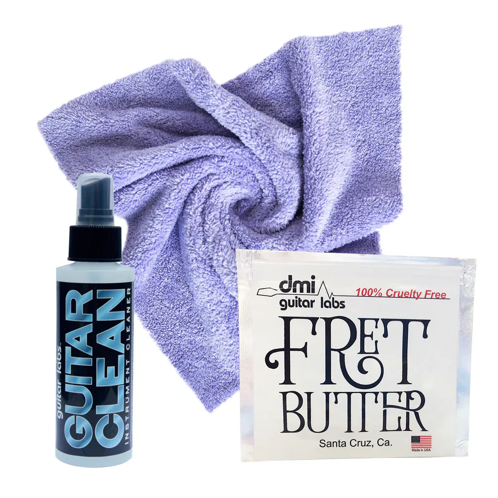 DMI Guitar Labs 3-pc. Cleaning Kit w/ Fret Butter, Guitar Clean, & Rabbit Fur Cloth